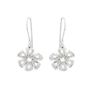 Cumin snowflake drop earrings by Fiona Hutchinson