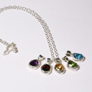 Grand silver nugget pendant by Fiona Hutchinson