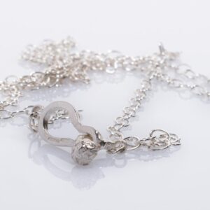 Pear silver chain with peppercorn clasp by Fiona Hutchinson
