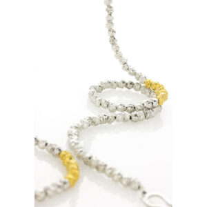 Peppercorn silver or silver and gilt necklance and braceletby Fiona Hutchinson