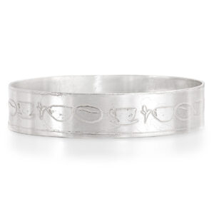 Coffee and Tea Cup Bangle in Silver by Fiona Hutchinson