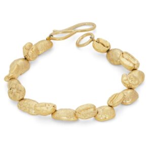 Coffee bean gilt bracelet by Fiona Hutchinson