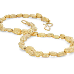 Coffee bean gilt necklace by Fiona Hutchinson Jewellery