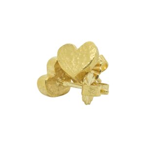 Gilt Heart Earrings by Fiona Hutchinson
