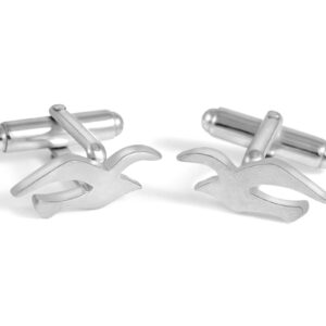 Silver seagull cufflinks by Fiona Hutchinson